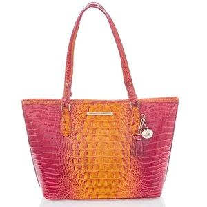 Brahmin Medium Asher Passion Fruit Melbourne Genuine Leather Tote
